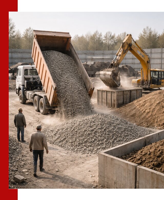 Доставка нерудных материалов с погрузкой и разгрузкой в Сыктывкаре