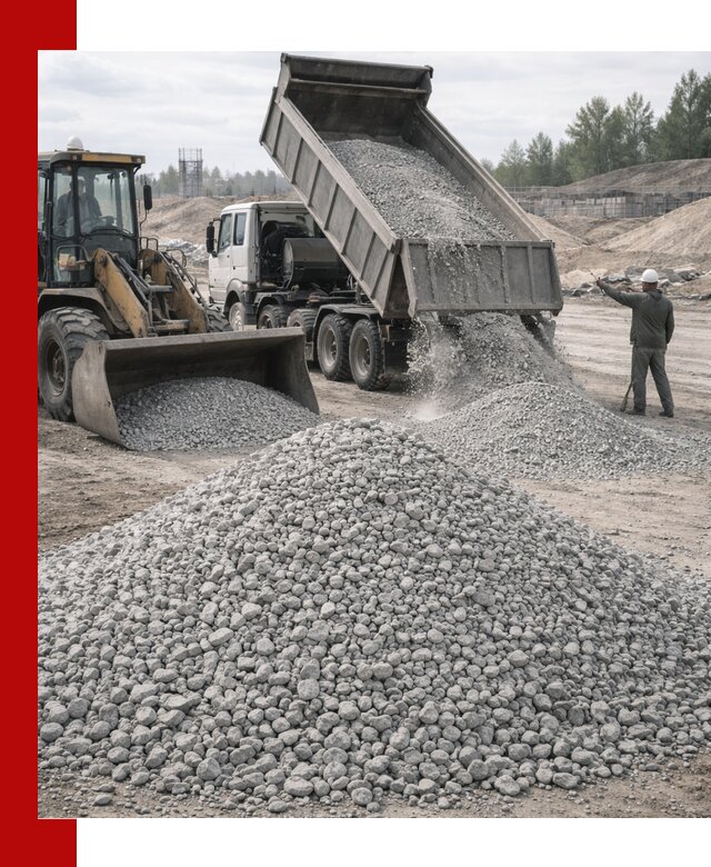 Доставка известнякового щебня фр. 5–20 в Сыктывкаре