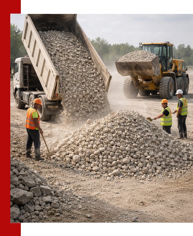 Доставка известнякового щебня фр. 40-70 в Сыктывкаре