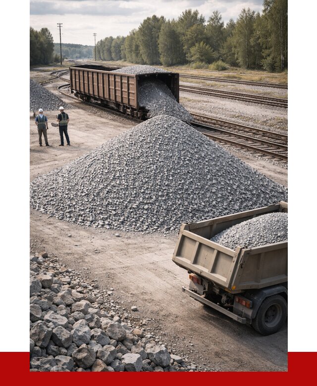 Железнодорожный щебень 20-60 в Сыктывкаре от 1753 р. | ПРОНЕРУДСкт