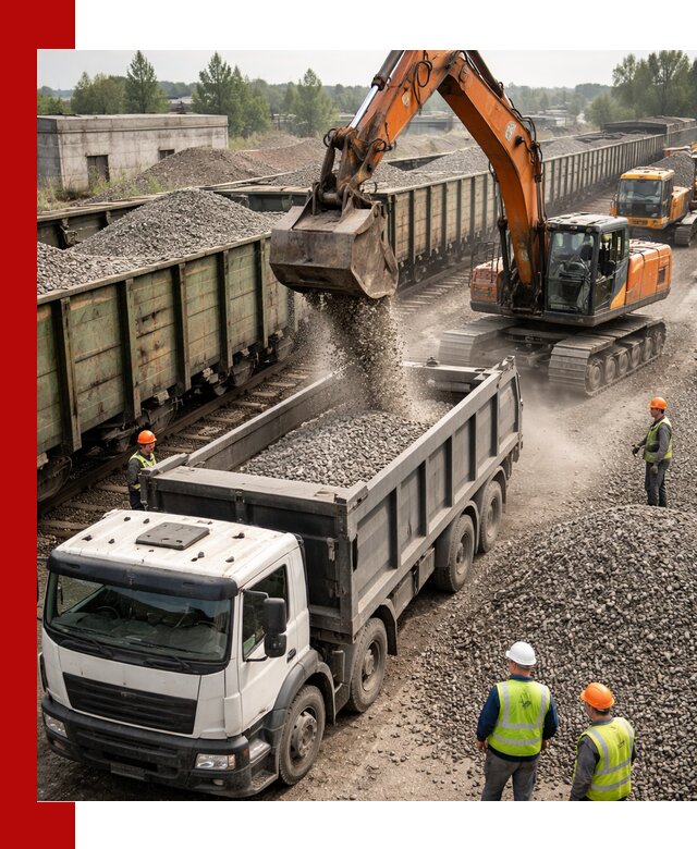 Железнодорожный щебень фракция 25–60 для поставок в Сыктывкаре