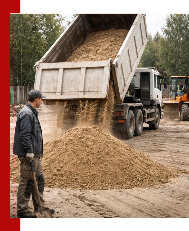 Доставка и продажа песка с разгрузкой в Сыктывкаре