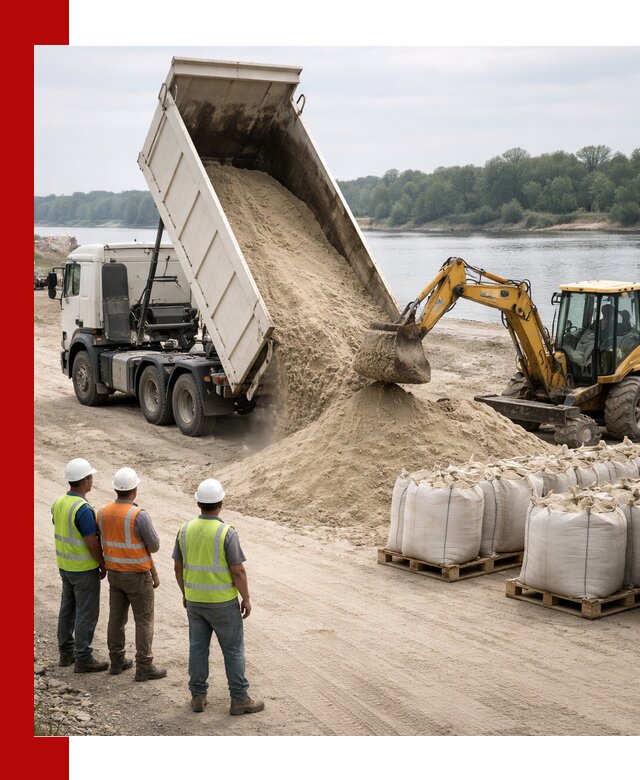 Доставка речного песка в Сыктывкаре самосвалами и погрузкой