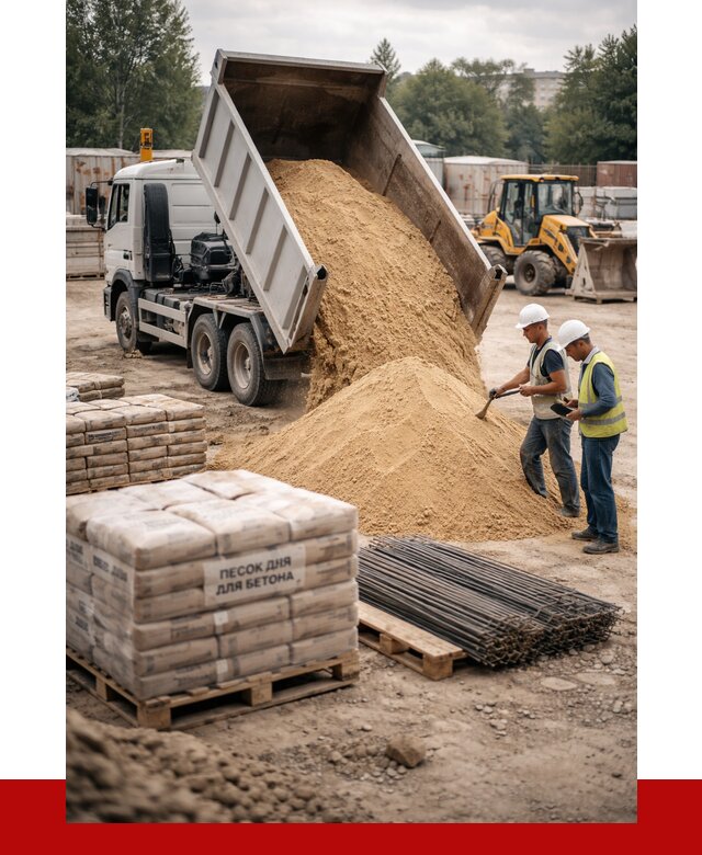 Песок для бетона в Сыктывкаре от 2578 р. с доставкой, ПРОНЕРУДСкт