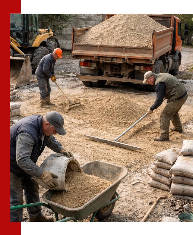 Поставка песка для стяжки в Сыктывкаре с быстрой доставкой