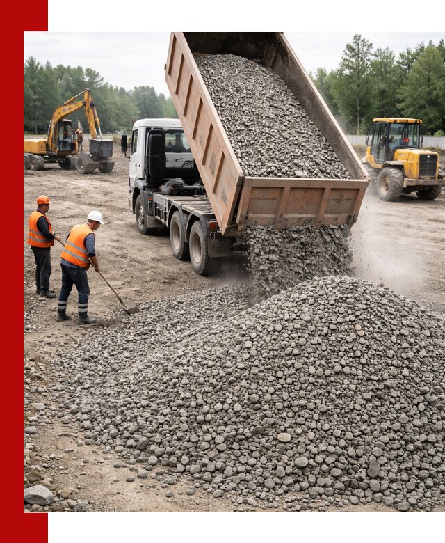 Доставка гравия фракции 40-70 в Сыктывкаре оптом и в розницу