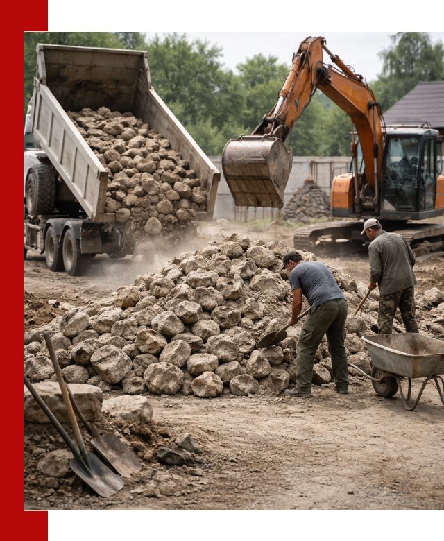 Доставка и разгрузка бутового камня в Сыктывкаре