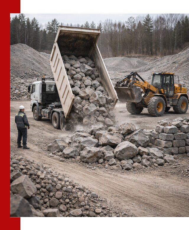 Доставка и продажа бутового гранитного камня в Сыктывкаре