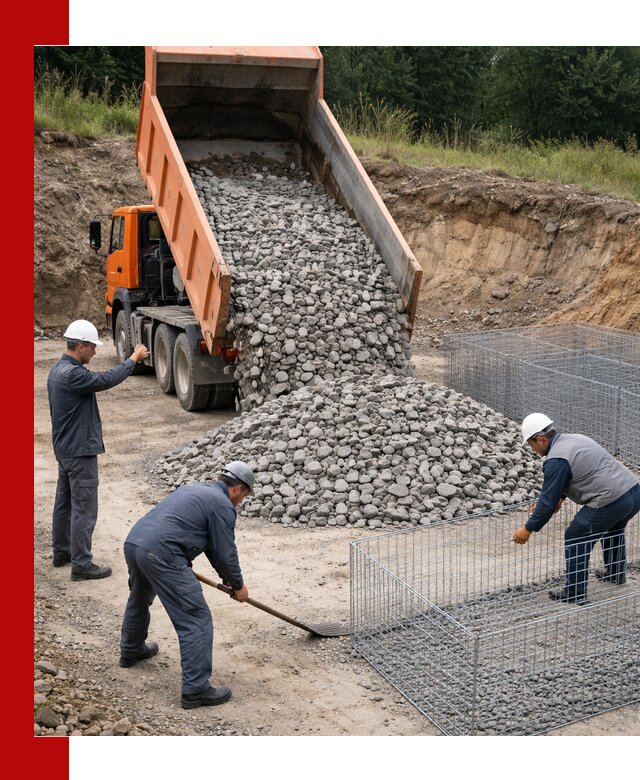 Камень для габионов с доставкой в Сыктывкаре быстро и надёжно