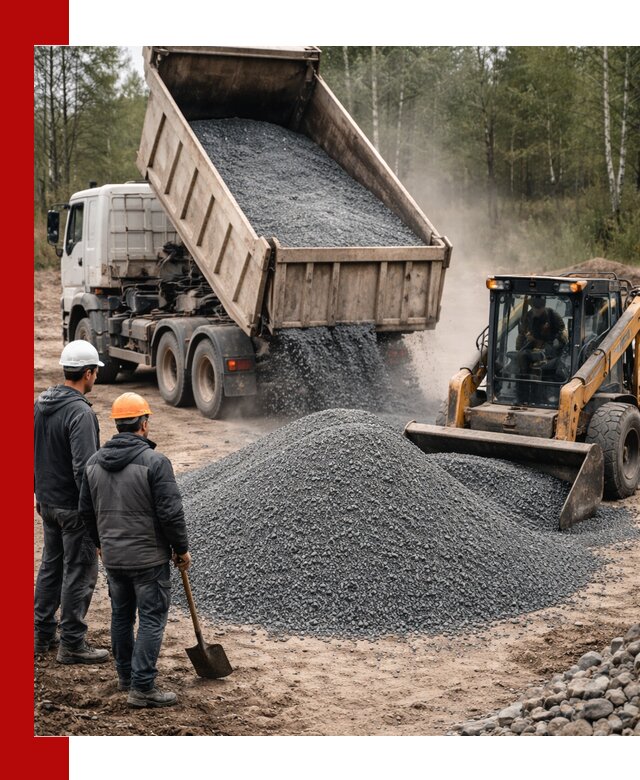 Гранитный отсев 0-5 с доставкой и разгрузкой в Сыктывкаре