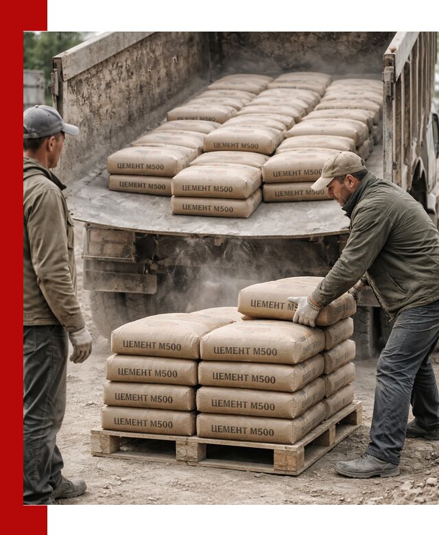 Цемент М500 с доставкой самосвалом в Сыктывкаре