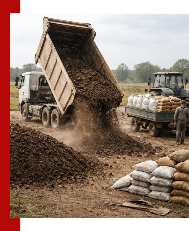Доставка грунта и удобрений оптом в Сыктывкаре для сельхоз и строительства