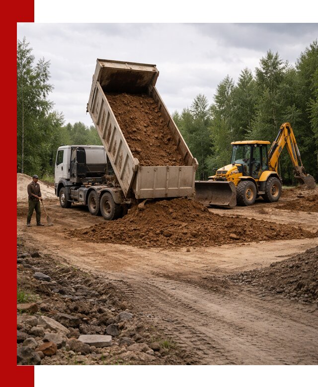 Доставка суглинка самосвалами в Сыктывкаре подсыпка и планировка