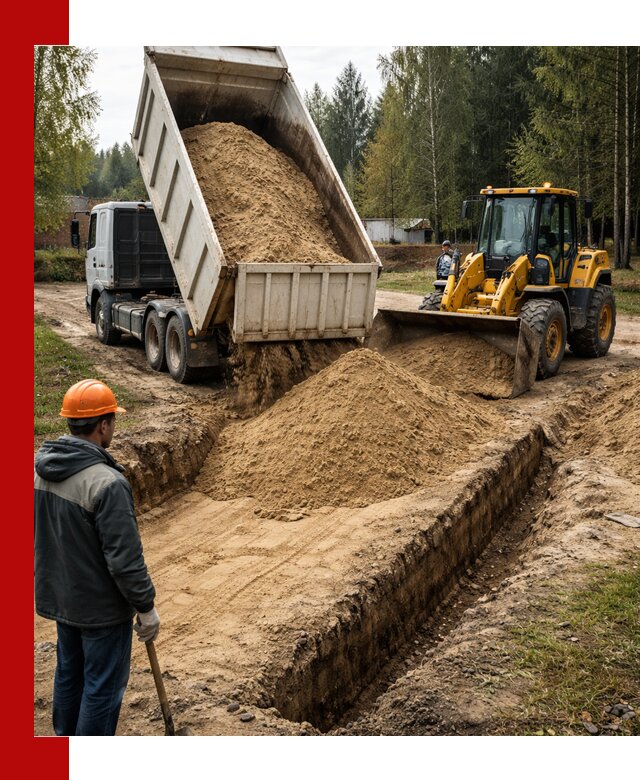 Доставка песчаного грунта в Сыктывкаре для строительных работ