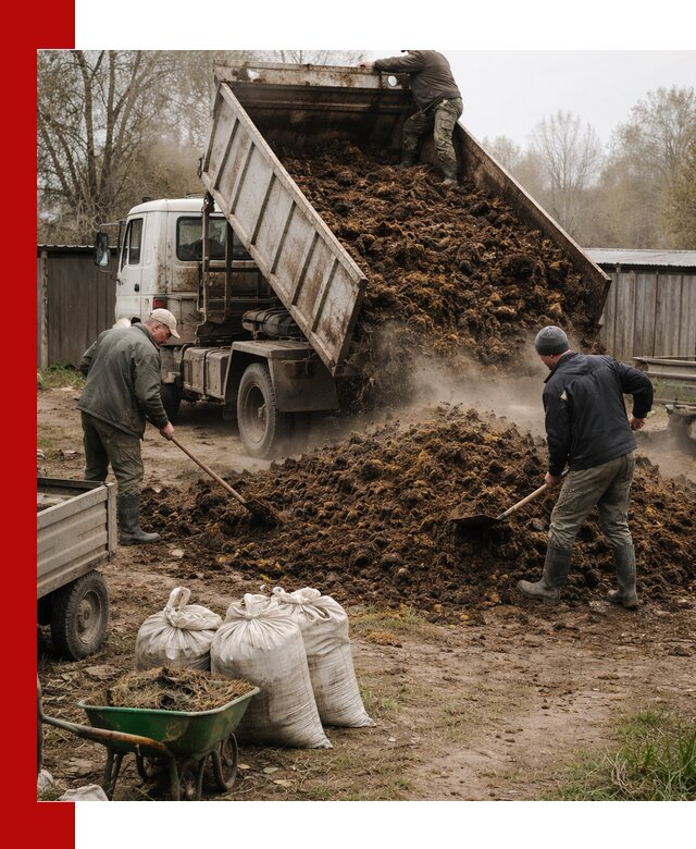 Доставка коровьего навоза самосвалом в Сыктывкаре