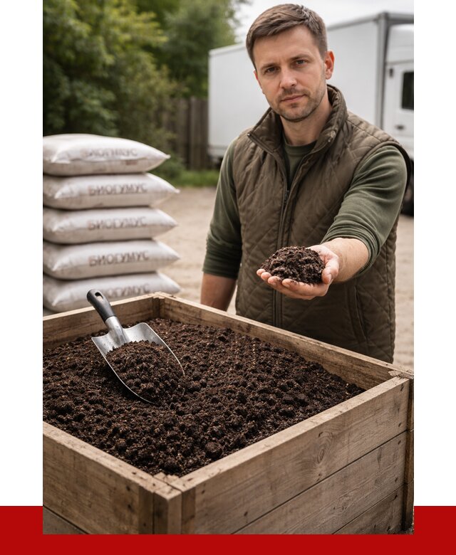 Купить биогумус в Сыктывкаре с доставкой от 8764 р. за куб | ПРОНЕРУДСкт