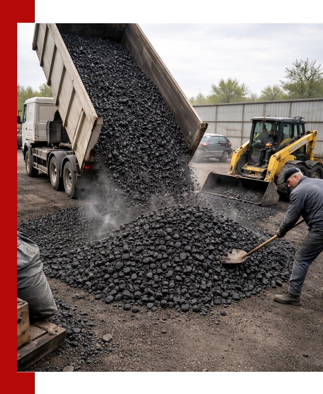 Доставка угля орех в Сыктывкаре оптом и в розницу