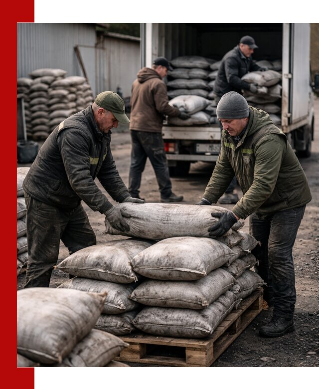 Доставка угля в мешках по выгодным ценам в Сыктывкаре