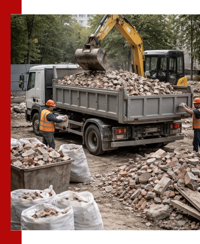 Вывоз строительного мусора в Сыктывкаре с самосвалами и контейнерами